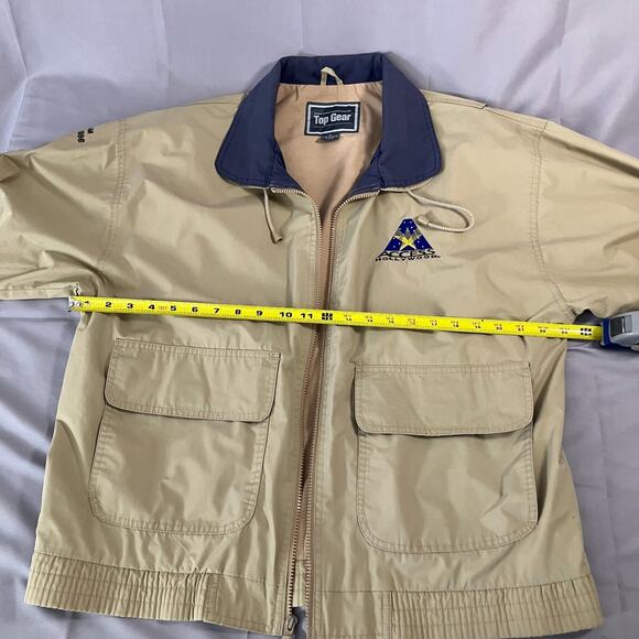 VTG Access Hollywood 1996 Size Medium Jacket Launch Team Beige Logo 90s Top Gear - Picture 5 of 16